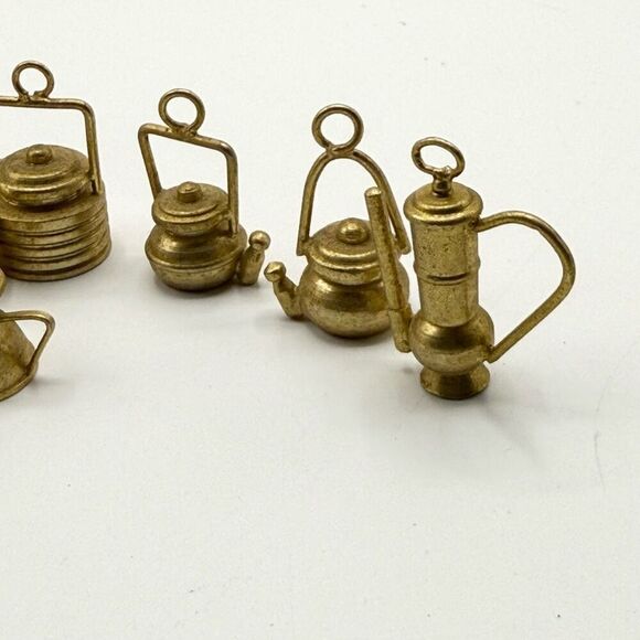 Vintage Unbranded Miniature Brass Dollhouse Accessories - Picture 5 of 8